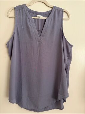Maurices Sleeveless Split V-Neck blouse in Lavender